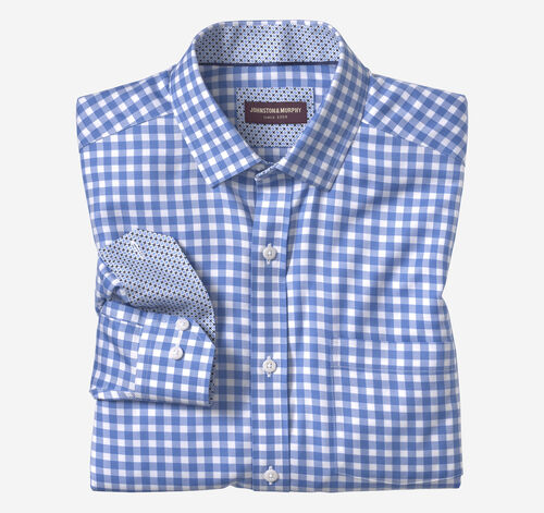 Non-Iron Dress Shirt - Blue Gingham