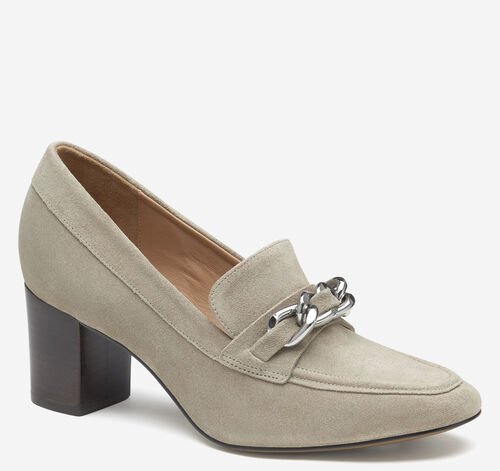 Eleanor Chain Loafer - Taupe Suede