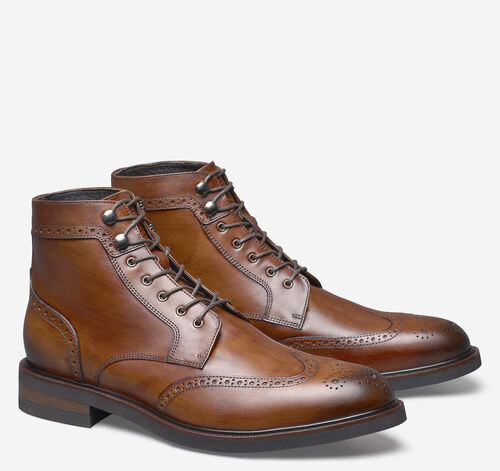 Hartley Wingtip Boot - Brown Hand-Stained Calfskin