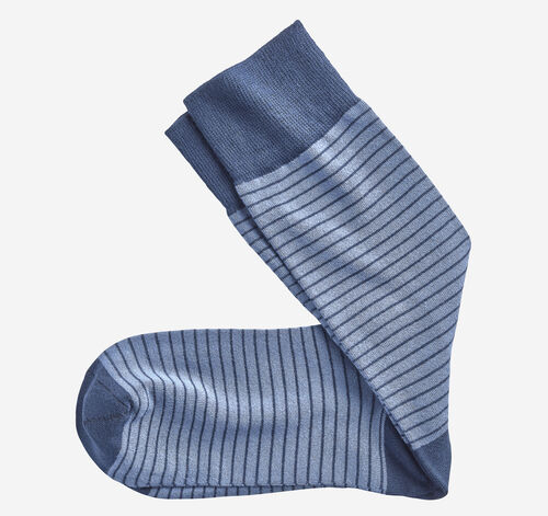 Striped Dress Socks - Blue Stripe
