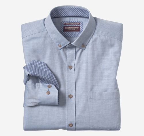 Heathered Shirt - Blue Melange Twill