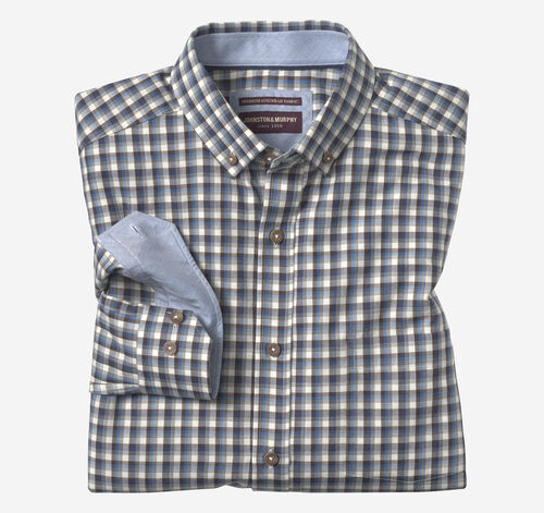 Heathered Shirt - White/Multi Triple Grid