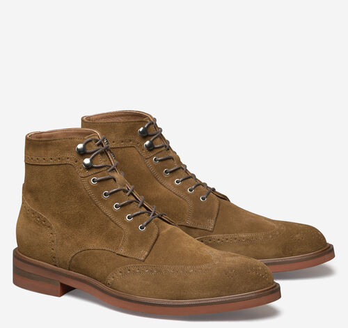 Hartley Wingtip Boot - Snuff Italian Suede