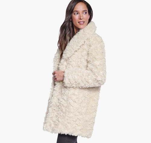 Faux-Fur Coat - Ivory