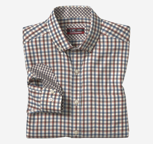 XC4® Sport Long-Sleeve Shirt - Rust Tattersall