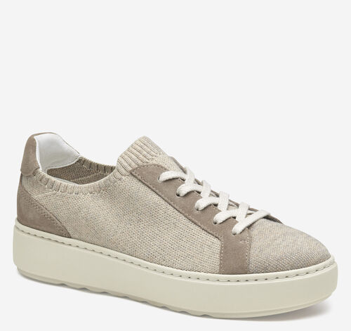 Cammie Knit Lace-Up - Taupe Knit