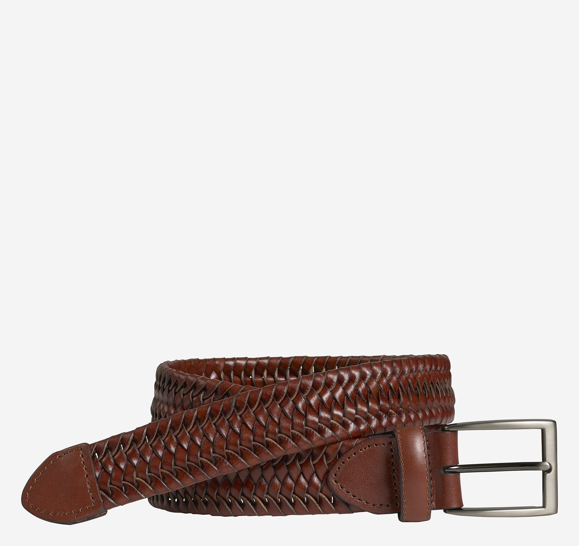 Braided Elastic Leather Belt