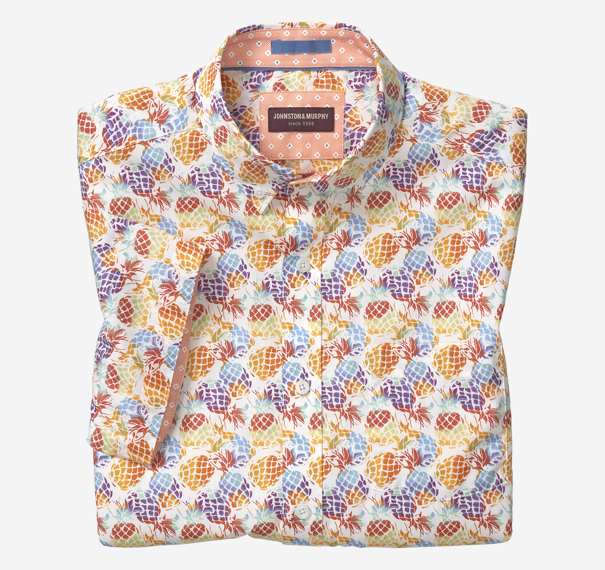 Printed Cotton Short-Sleeve Shirt