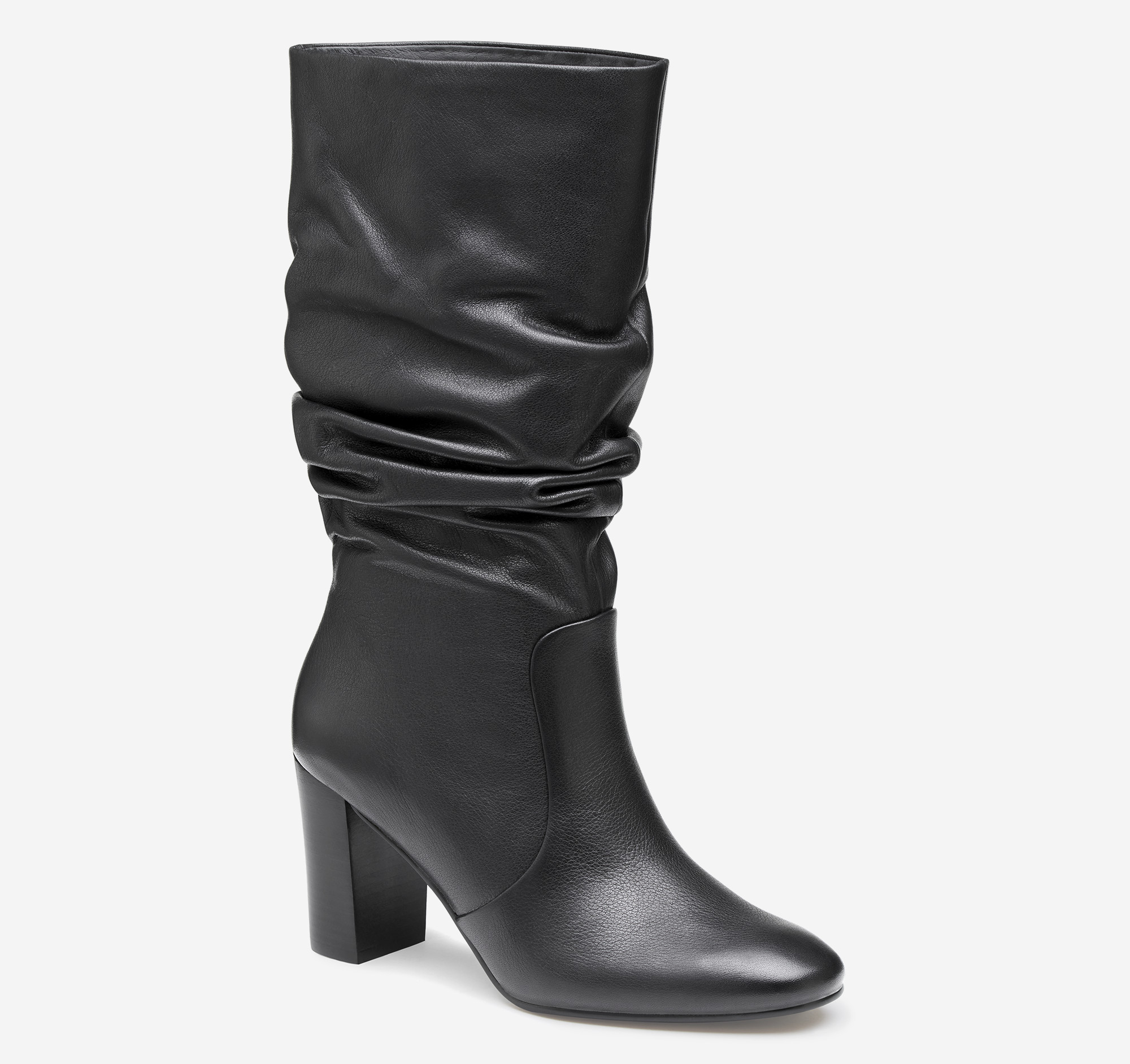 Block heel slouch boots best sale