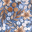 Printed Cotton Shirt - Blue/Rust Floral