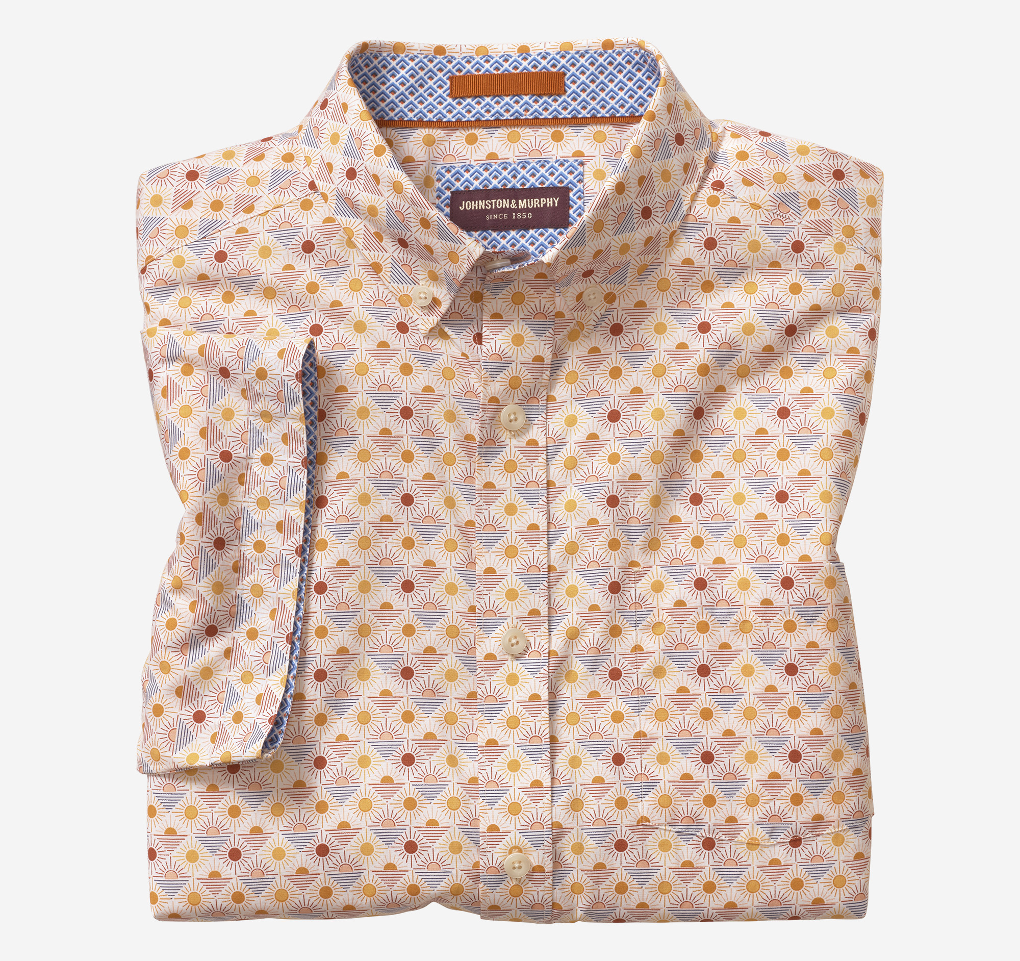 Printed Cotton Short-Sleeve Shirt