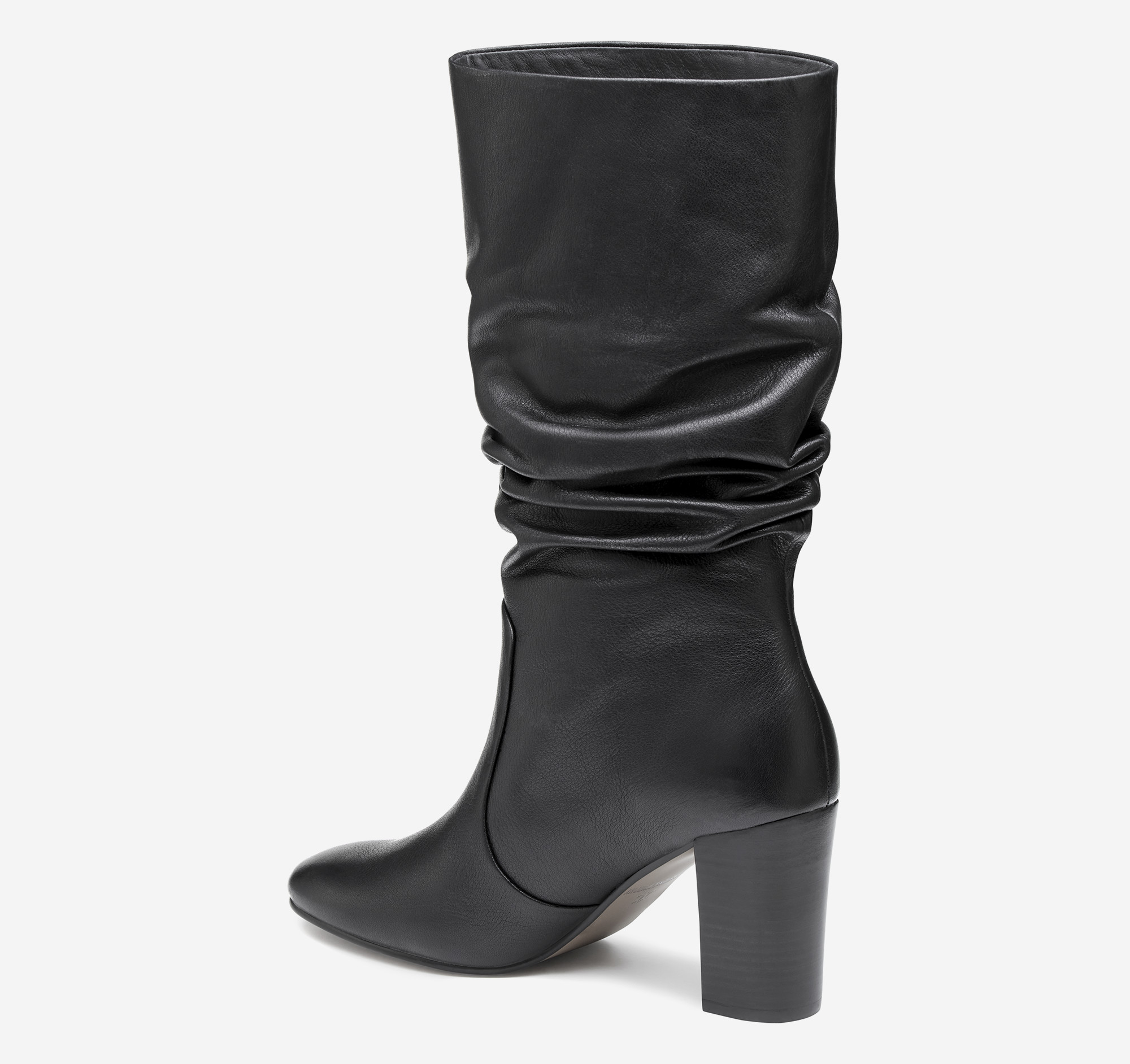 Leather slouch boots on sale