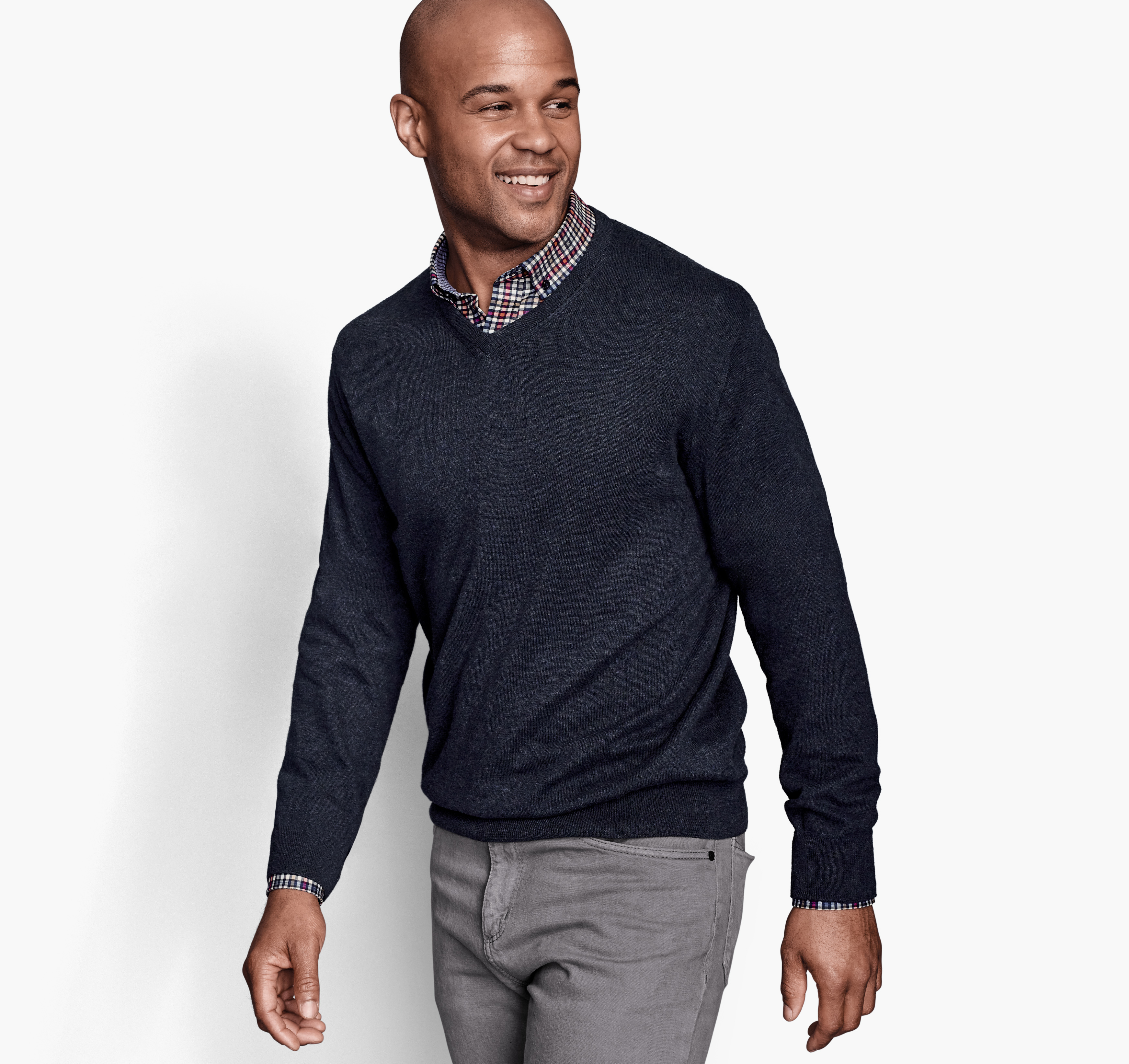 Navy blue shop v neck sweater