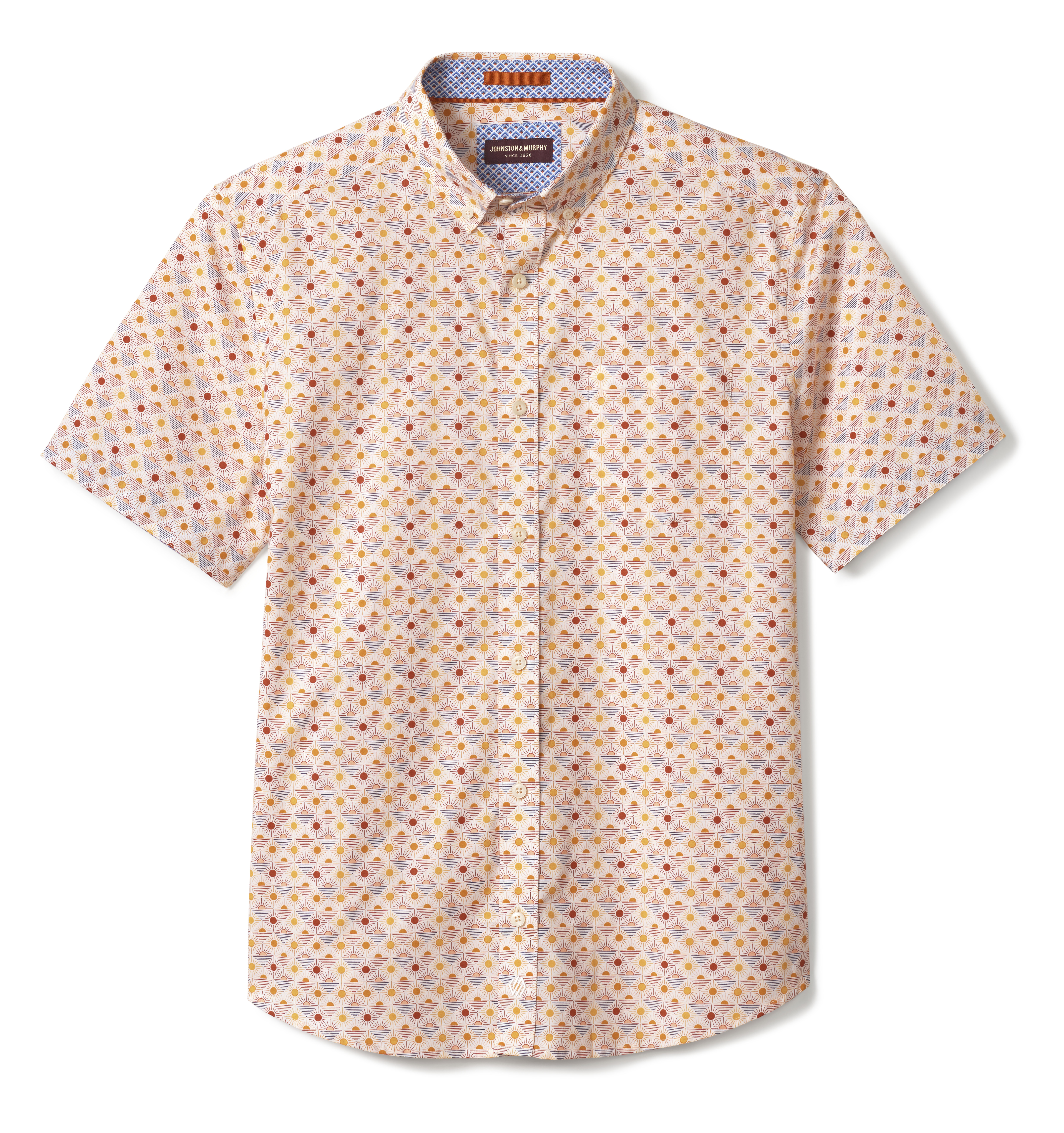 Printed Cotton Short-Sleeve Shirt